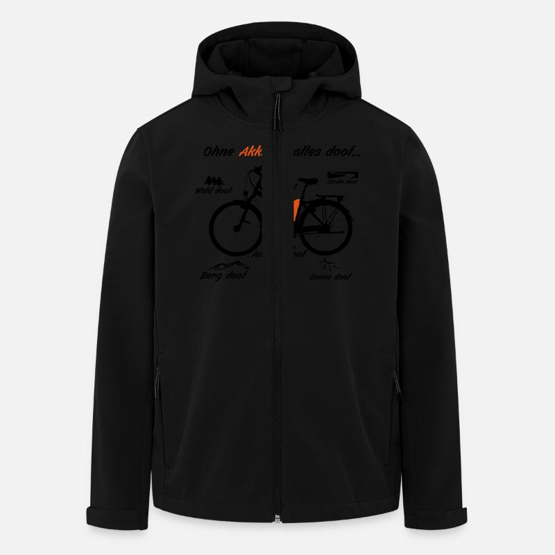 ohne Akku ist alles Doof - Recycelte Männer Softshell-Jacke von Stanley/Stella - Schwarz