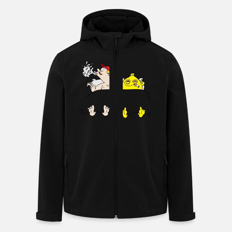 Lemon dans le lit - Veste softshell homme en polyester recyclé Stanley/Stella - noir