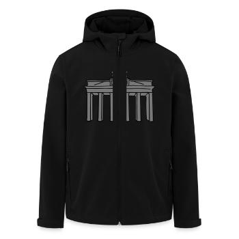 Porte de Brandebourg a Berlín 2 - Veste softshell homme en polyester recyclé Stanley/Stella - noir - Devant - AI Model Male 185 light (185cm)