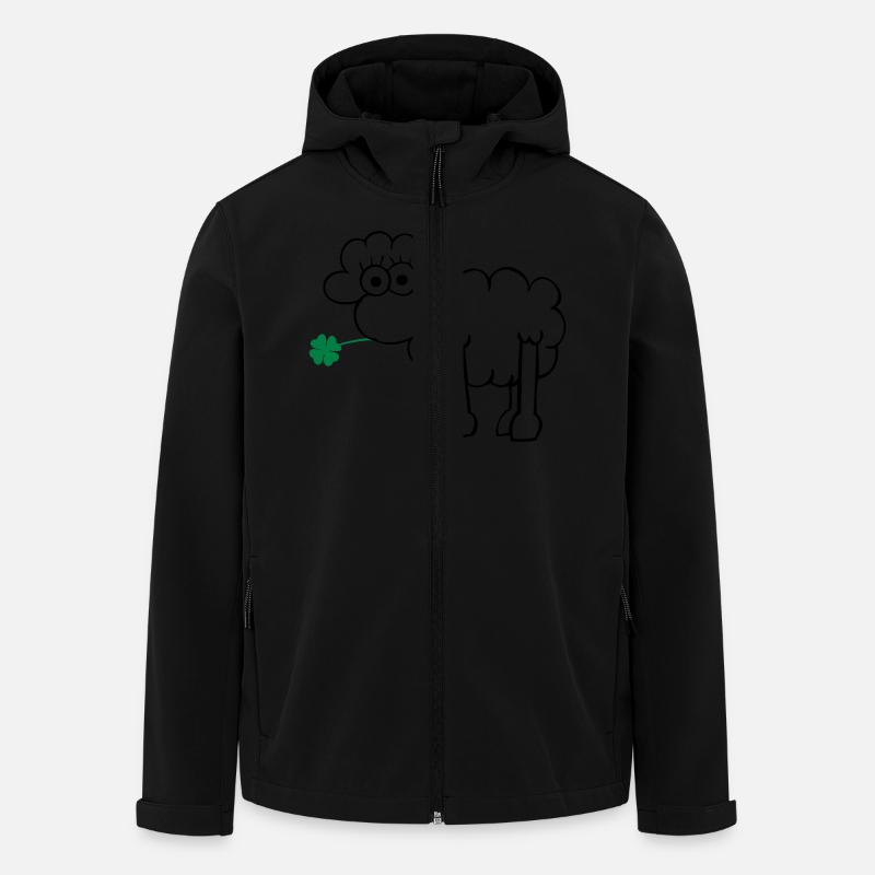 Sheep with clover - Men’s Recycled Softshell Jacket by Stanley/Stella - black