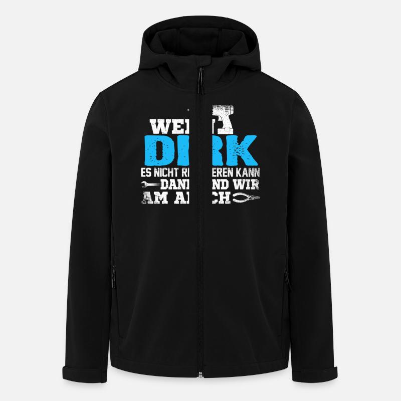 DIRK - kann es reparieren - Recycelte Männer Softshell-Jacke von Stanley/Stella - Schwarz