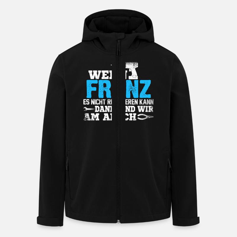 FRANZ - kann es reparieren - Recycelte Männer Softshell-Jacke von Stanley/Stella - Schwarz