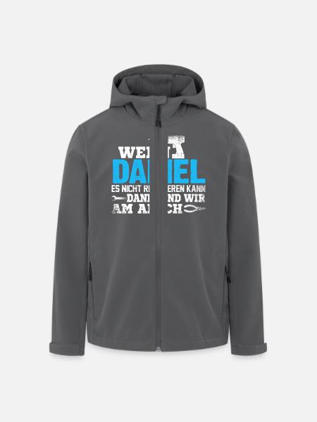 DANIEL - kann es reparieren - Recycelte Männer Softshell-Jacke von Stanley/Stella - Schwarz