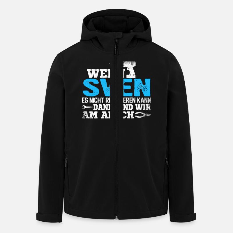 SVEN - kann es reparieren - Recycelte Männer Softshell-Jacke von Stanley/Stella - Schwarz