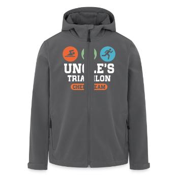 Uncles Triathlon Cheer - Recycelte Männer Softshell-Jacke von Stanley/Stella - Schwarz - Vorne - AI Model Male 185 light (185cm)