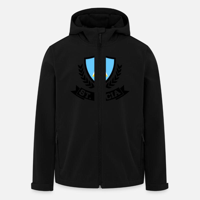 Saint Lucia - Recycelte Männer Softshell-Jacke von Stanley/Stella - Schwarz