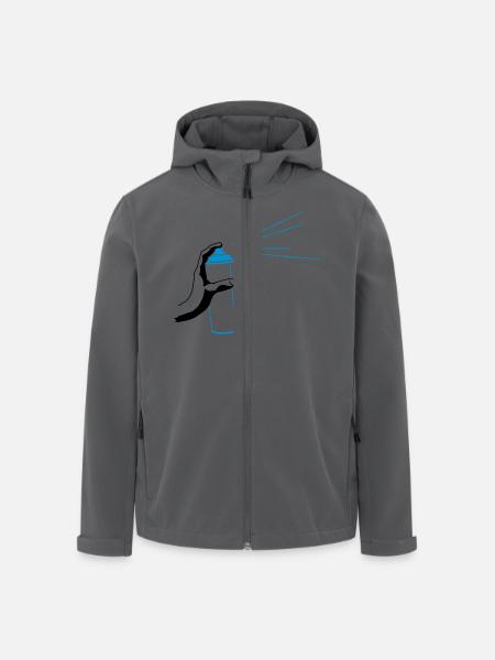 Spraydose - Recycelte Männer Softshell-Jacke von Stanley/Stella - Schwarz