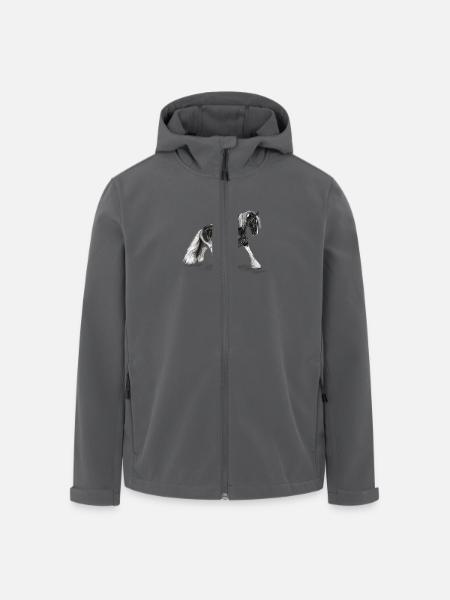 horse163 - Recycelte Männer Softshell-Jacke von Stanley/Stella - Schwarz