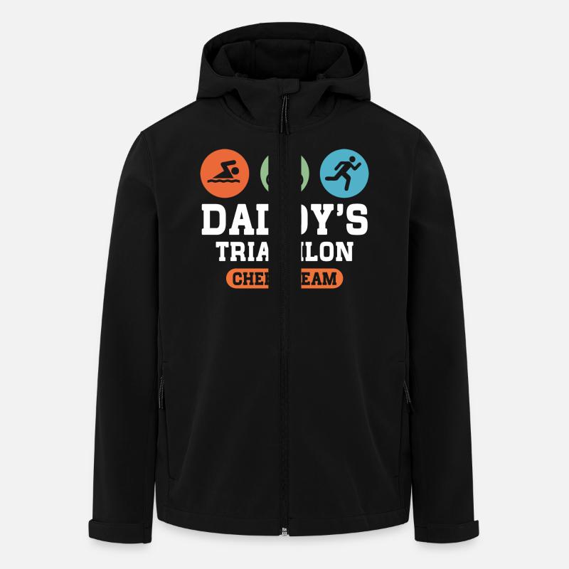 Triathlon Daddy - Veste softshell homme en polyester recyclé Stanley/Stella - noir