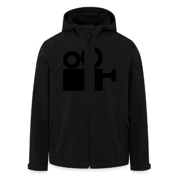 Kamera Kino - Recycelte Männer Softshell-Jacke von Stanley/Stella - Schwarz - Vorne - AI Model Male 185 light (185cm)