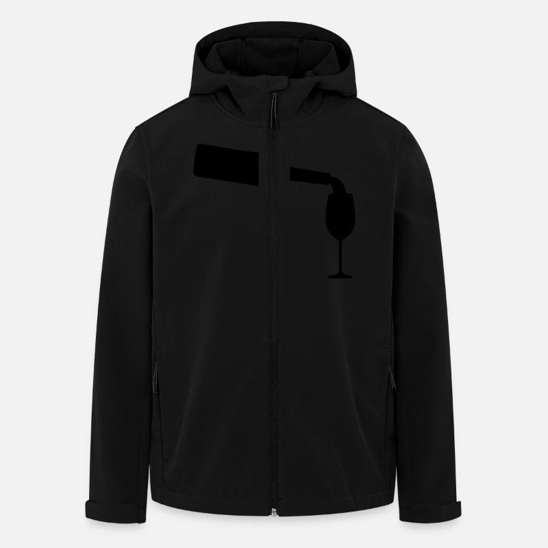Wine bottle glass - Men’s Recycled Softshell Jacket by Stanley/Stella - black