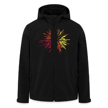 feu artifice - Veste softshell homme en polyester recyclé Stanley/Stella - noir - Devant - AI Model Male 185 light (185cm)