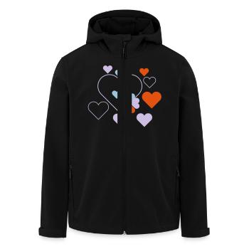 herzen - Recycelte Männer Softshell-Jacke von Stanley/Stella - Schwarz - Vorne - AI Model Male 185 light (185cm)