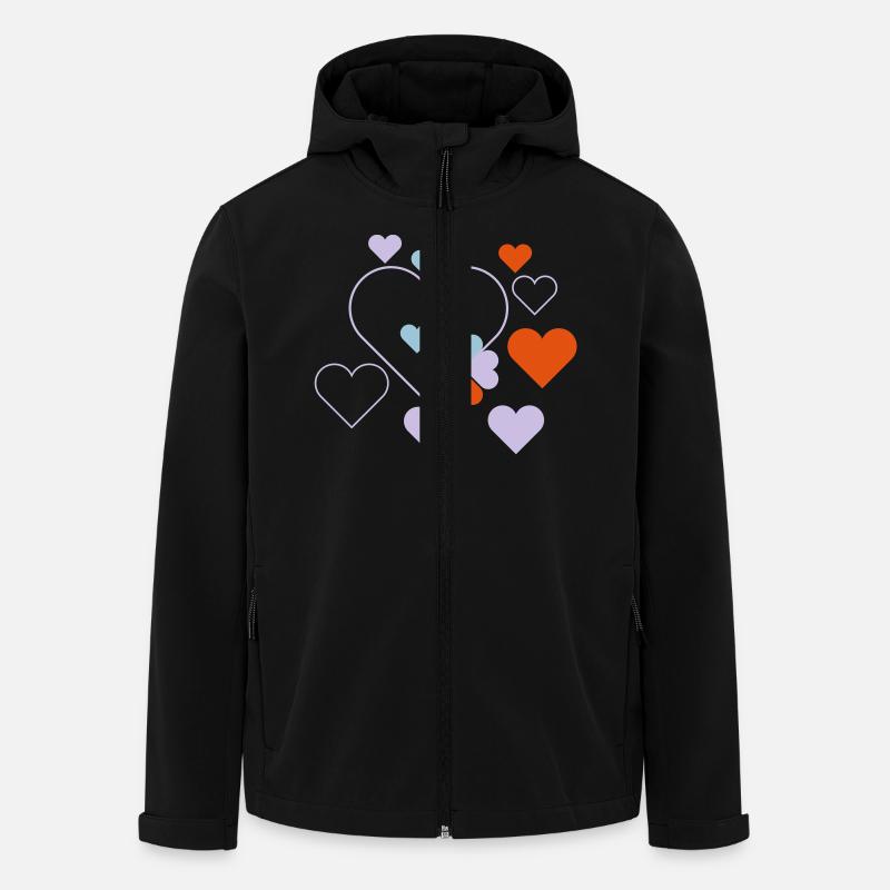 de cœur - Veste softshell homme en polyester recyclé Stanley/Stella - noir
