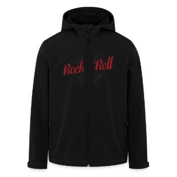 Rock'n'Roll was my First Love and Will be my Last - Recycelte Männer Softshell-Jacke von Stanley/Stella - Schwarz - Vorne - AI Model Male 185 light (185cm)