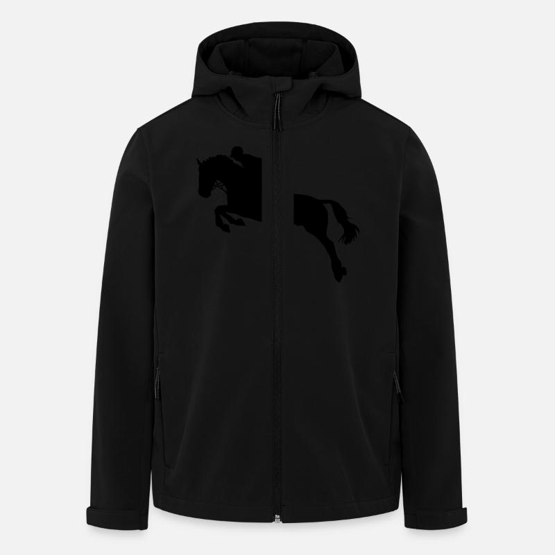 Horse show jumping - Men’s Recycled Softshell Jacket by Stanley/Stella - black