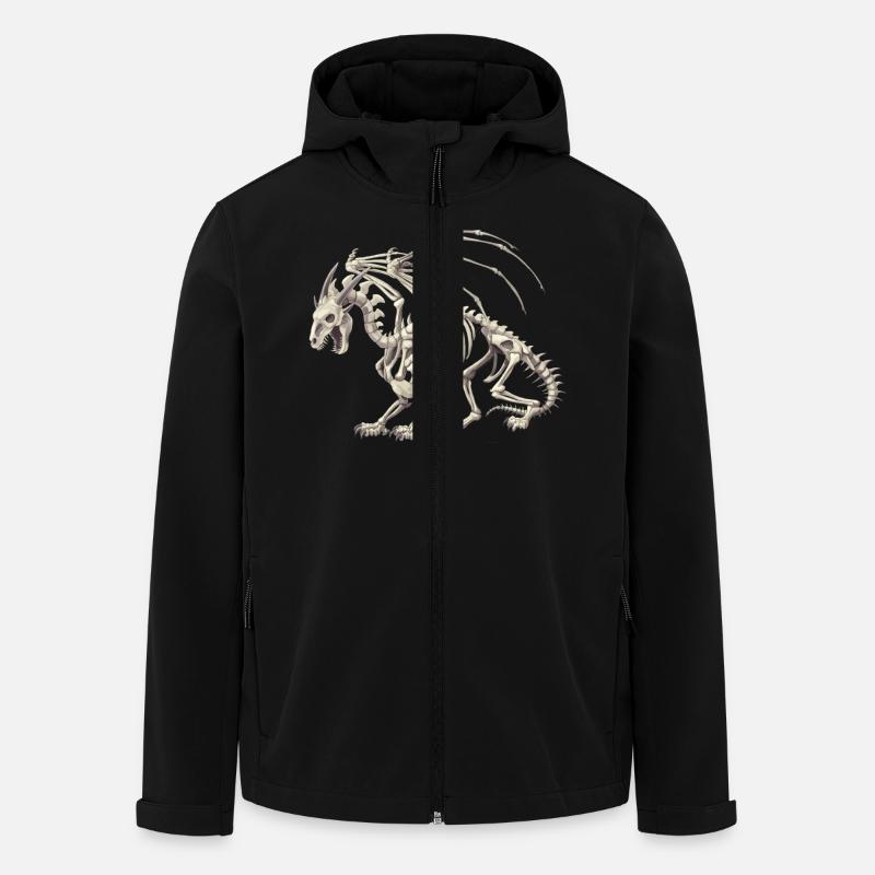 dragon skeleton - Recycelte Männer Softshell-Jacke von Stanley/Stella - Schwarz