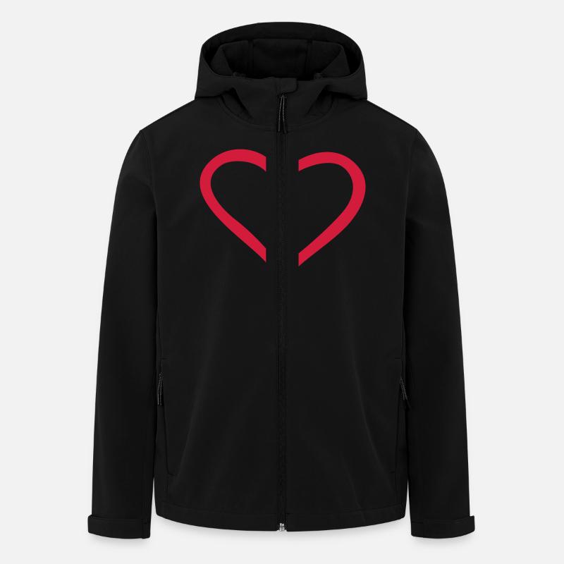 Herz - Recycelte Männer Softshell-Jacke von Stanley/Stella - Schwarz