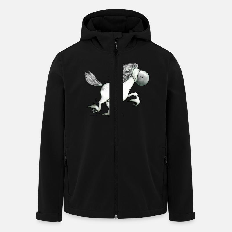 „Icelandic Power“ -Icelandic Horse - Men’s Recycled Softshell Jacket by Stanley/Stella - black