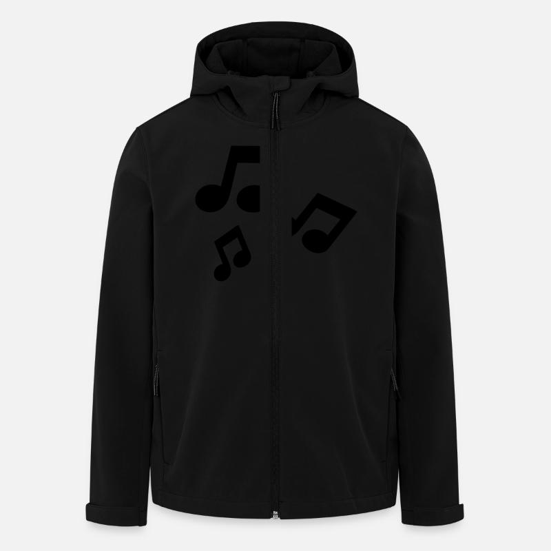music_note__f1 - Recycelte Männer Softshell-Jacke von Stanley/Stella - Schwarz