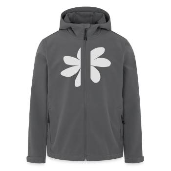 Tahitian Tiare-Blume Emblem - Recycelte Männer Softshell-Jacke von Stanley/Stella - Schwarz - Vorne - AI Model Male 185 light (185cm)