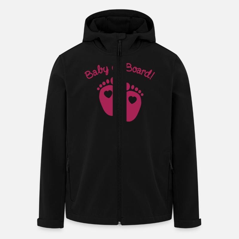 baby on board - Recycelte Männer Softshell-Jacke von Stanley/Stella - Schwarz