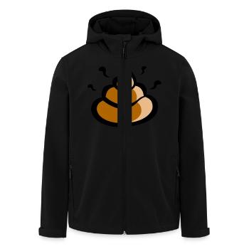 emoji caca marron.png - Veste softshell homme en polyester recyclé Stanley/Stella - noir - Devant - AI Model Male 185 light (185cm)