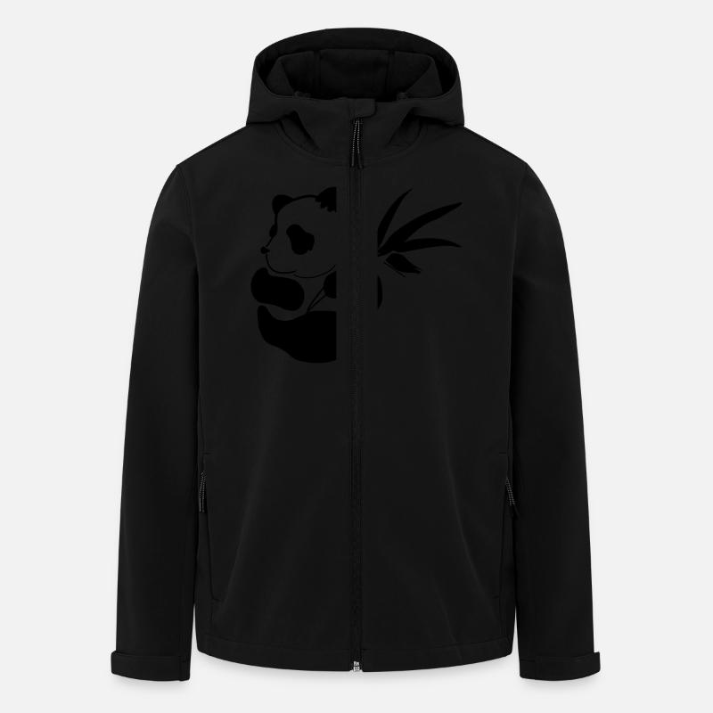 bébé panda - Veste softshell homme en polyester recyclé Stanley/Stella - noir