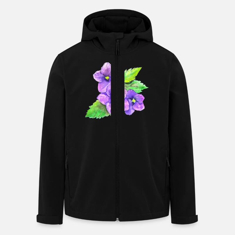 Three Violets - Men’s Recycled Softshell Jacket by Stanley/Stella - black