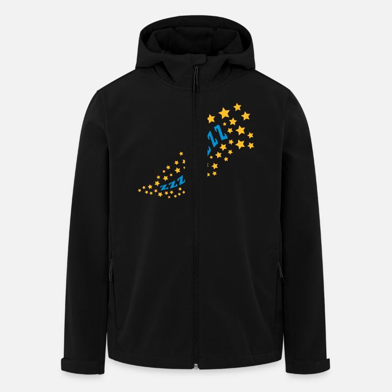 Zzzzz Sleepy - Recycelte Männer Softshell-Jacke von Stanley/Stella - Schwarz