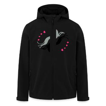 Greyhounds tumble - Men’s Recycled Softshell Jacket by Stanley/Stella - black - Front - AI Model Male 185 light (185cm)