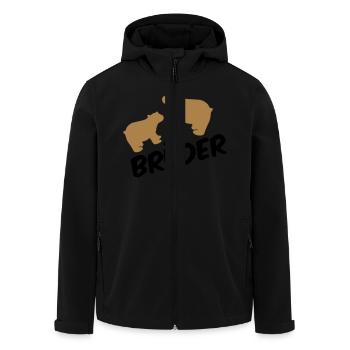 bruder - Recycelte Männer Softshell-Jacke von Stanley/Stella - Schwarz - Vorne - AI Model Male 185 light (185cm)