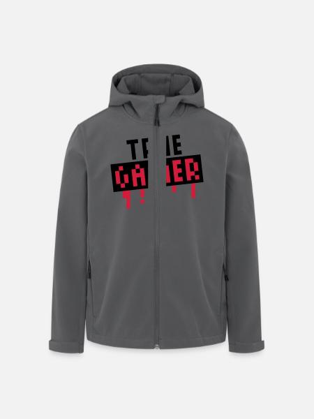 True Gamer Stamp - Recycelte Männer Softshell-Jacke von Stanley/Stella - Schwarz