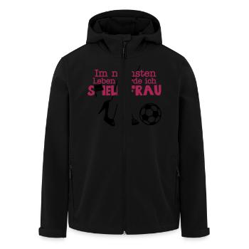 Im nächsten Leben werde ich Spielerfrau - Recycelte Männer Softshell-Jacke von Stanley/Stella - Schwarz - Vorne - AI Model Male 185 light (185cm)