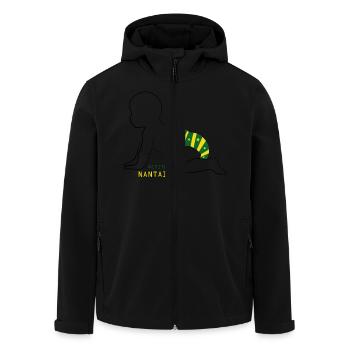Petite Nantaise - Veste softshell homme en polyester recyclé Stanley/Stella - noir - Devant - AI Model Male 185 light (185cm)
