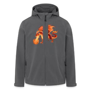 fire dragon - Recycelte Männer Softshell-Jacke von Stanley/Stella - Schwarz - Vorne - AI Model Male 185 light (185cm)