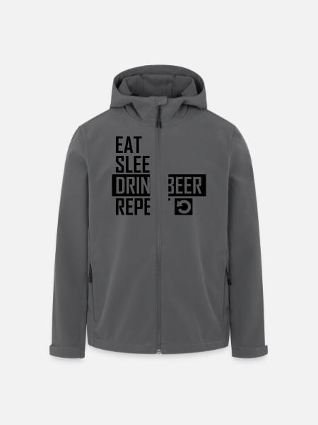 drink beer - Recycelte Männer Softshell-Jacke von Stanley/Stella - Schwarz
