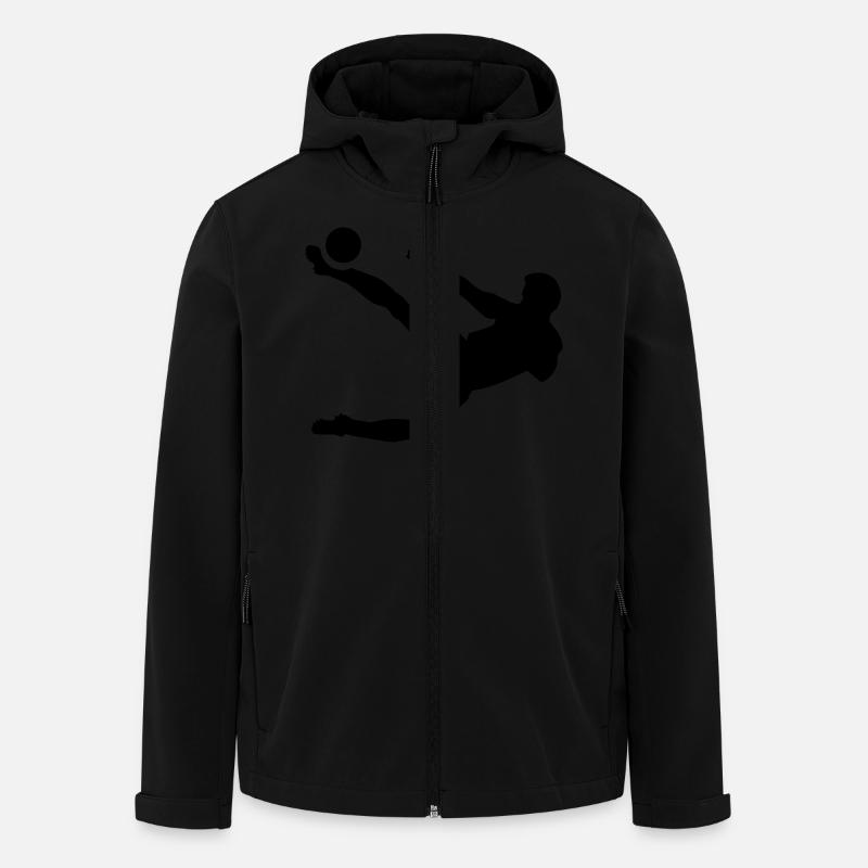 Fußball - Recycelte Männer Softshell-Jacke von Stanley/Stella - Schwarz