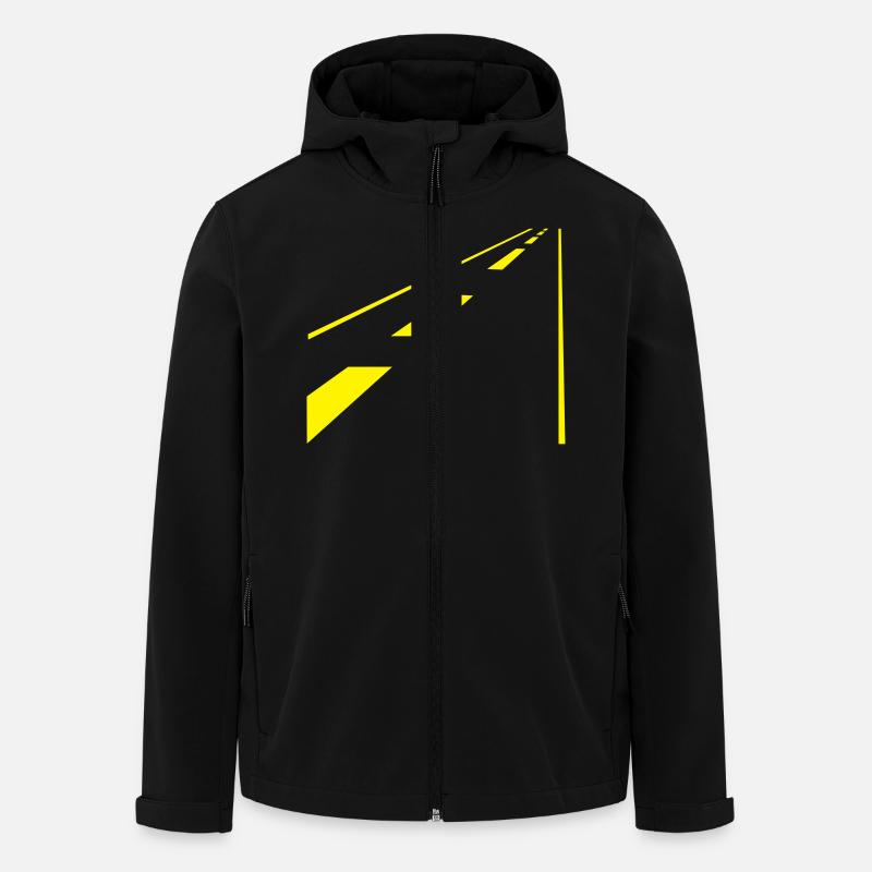 road / Straße (1c) - Men’s Recycled Softshell Jacket by Stanley/Stella - black