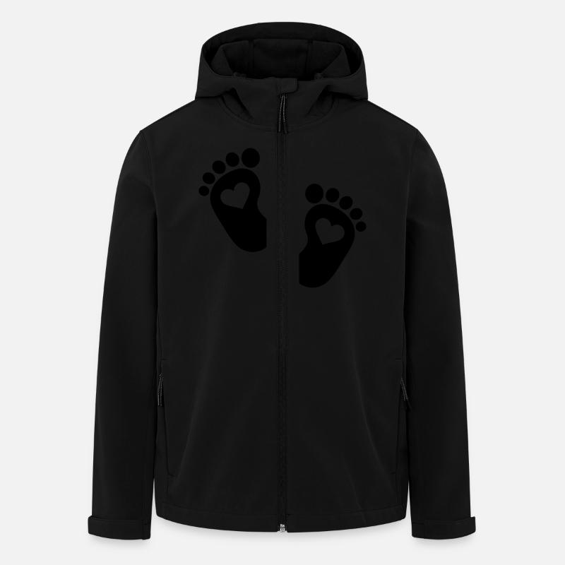 Bébé Pieds - Veste softshell homme en polyester recyclé Stanley/Stella - noir