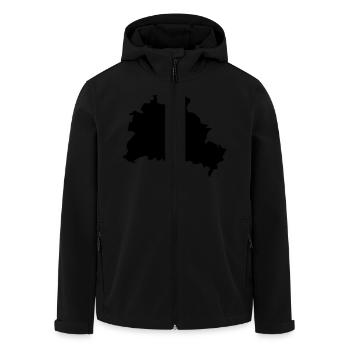 Berlin - Recycelte Männer Softshell-Jacke von Stanley/Stella - Schwarz - Vorne - AI Model Male 185 light (185cm)