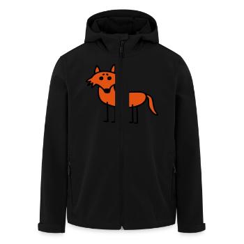 Fuchs - V2 - Recycelte Männer Softshell-Jacke von Stanley/Stella - Schwarz - Vorne - AI Model Male 185 light (185cm)