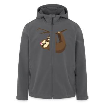 Mama Sloth With Baby - Recycelte Männer Softshell-Jacke von Stanley/Stella - Schwarz - Vorne - AI Model Male 185 light (185cm)
