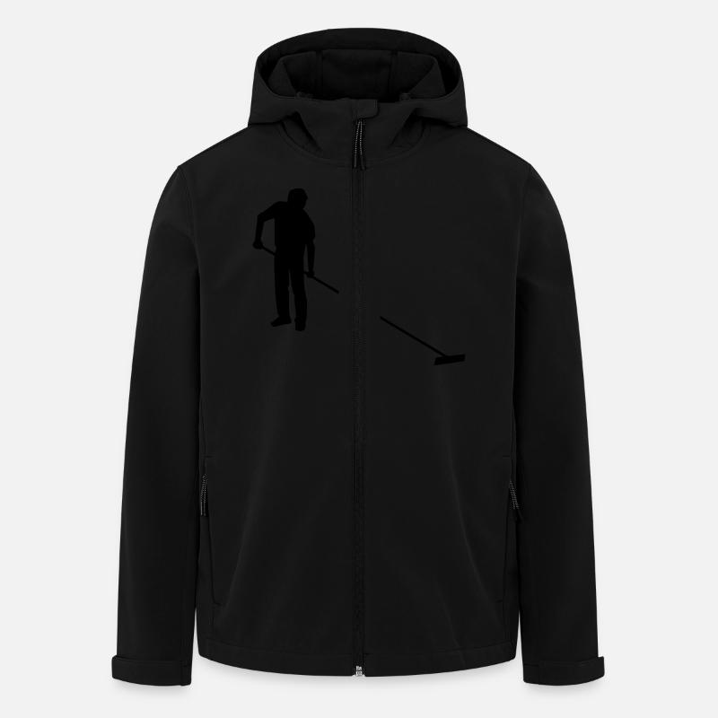 dessin de saunier sel paludier - Veste softshell homme en polyester recyclé Stanley/Stella - noir