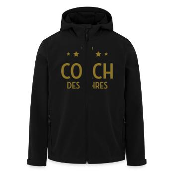 Coach Coachin Coaching Trainer Sport Team - Recycelte Männer Softshell-Jacke von Stanley/Stella - Schwarz - Vorne - AI Model Male 185 light (185cm)