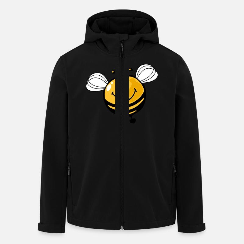 Smiley Bee - Veste softshell homme en polyester recyclé Stanley/Stella - noir