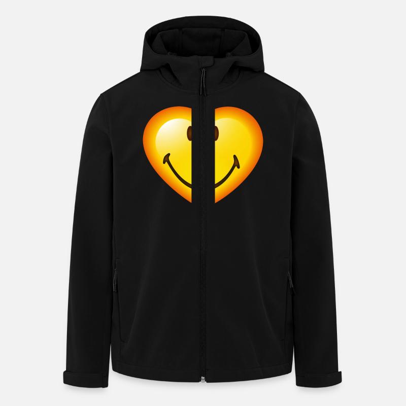 Smiley Glossy Heart - Veste softshell homme en polyester recyclé Stanley/Stella - noir