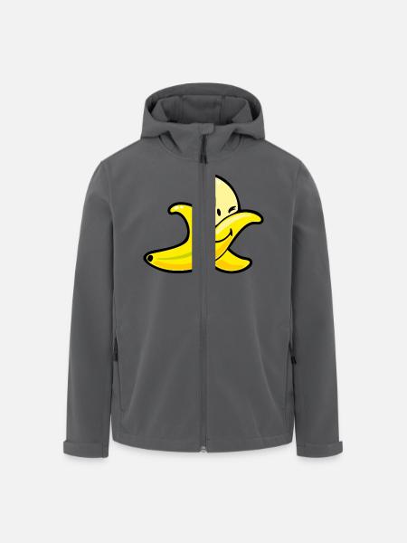 Smiley Banana - Veste softshell homme en polyester recyclé Stanley/Stella - noir