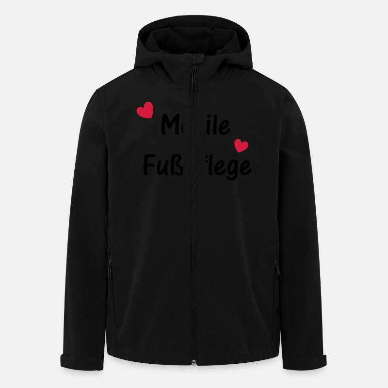 Mobile Fußpflege mit Herzen - Recycelte Männer Softshell-Jacke von Stanley/Stella - Schwarz