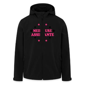 Meilleure assistante - Veste softshell homme en polyester recyclé Stanley/Stella - noir - Devant - AI Model Male 185 light (185cm)